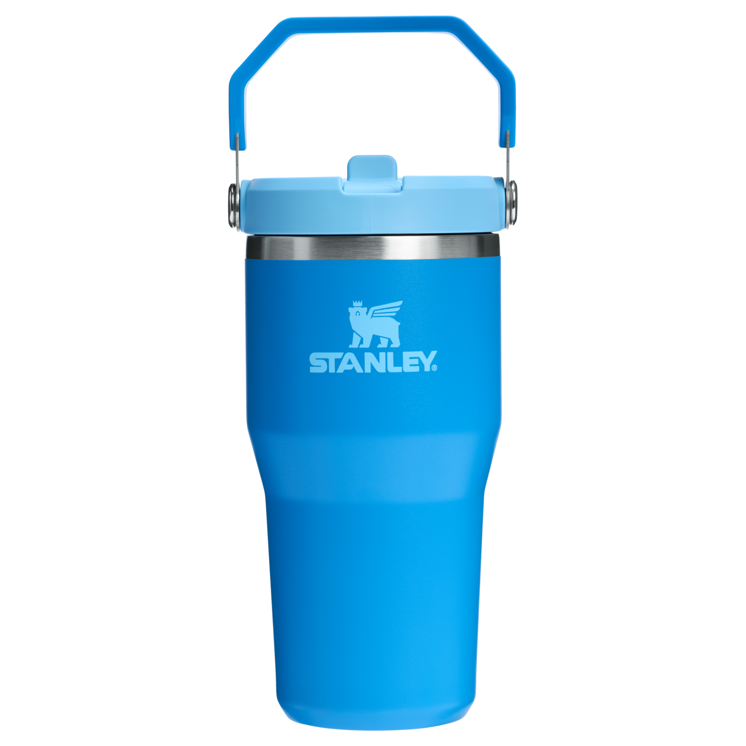 Stanley 20 OZ IceFlow Flip Straw Insulated Tumbler In Azure Blue