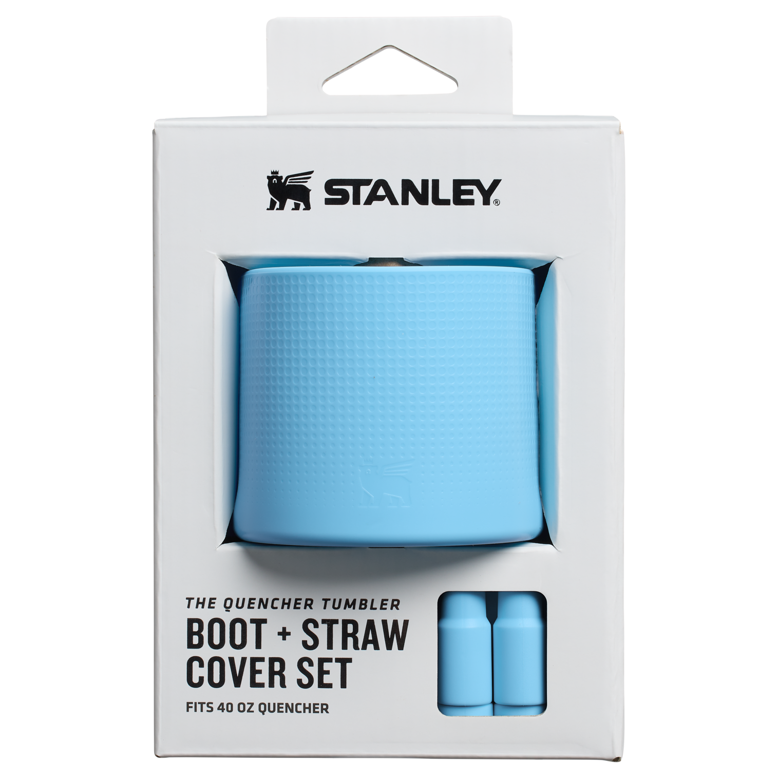 Stanley 40 OZ Quencher Tumbler Boot & Straw Cover In SKy Blue