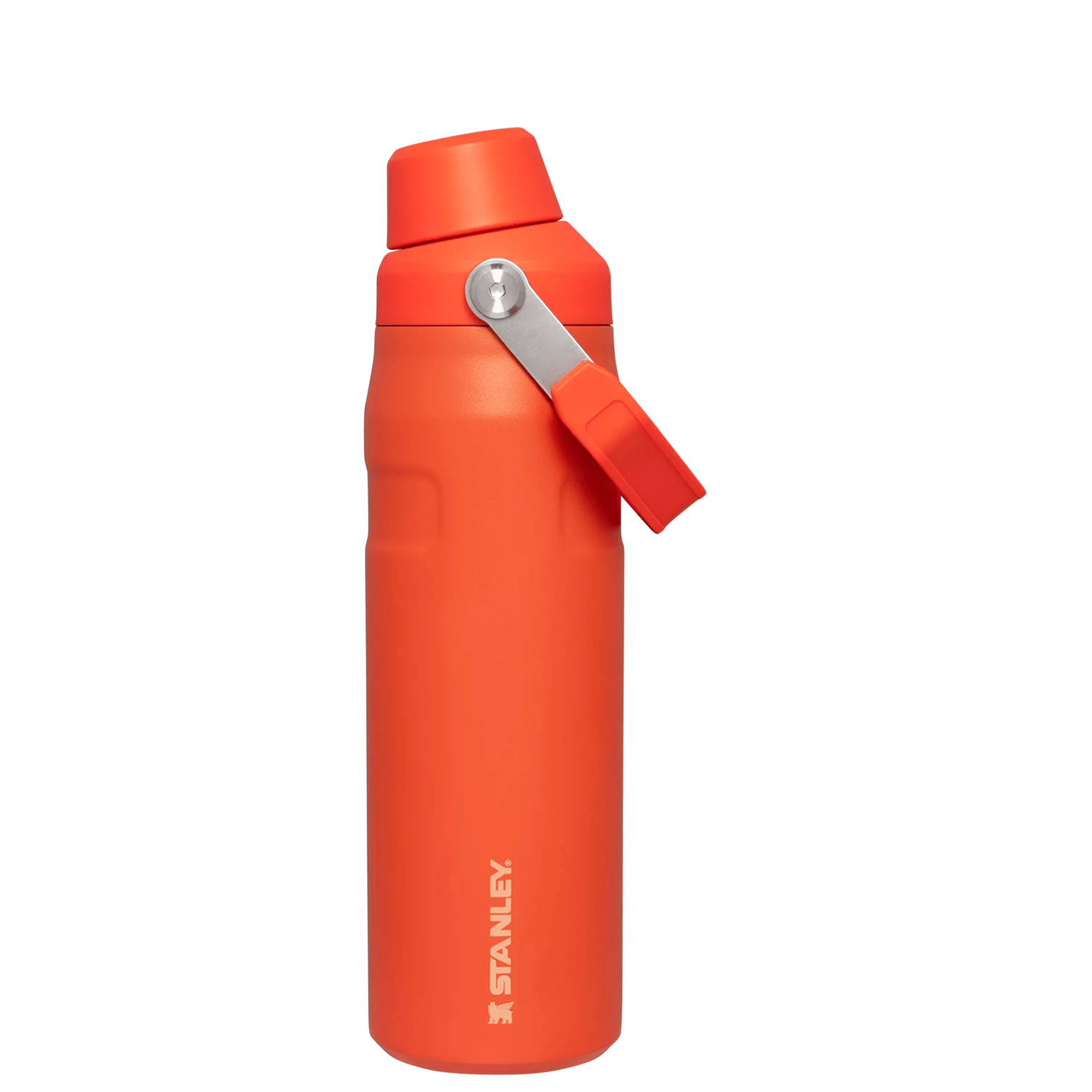 Stanley IceFlow Water Bottle with Fast Flow Lid 24 OZ In Tigerlily Orange